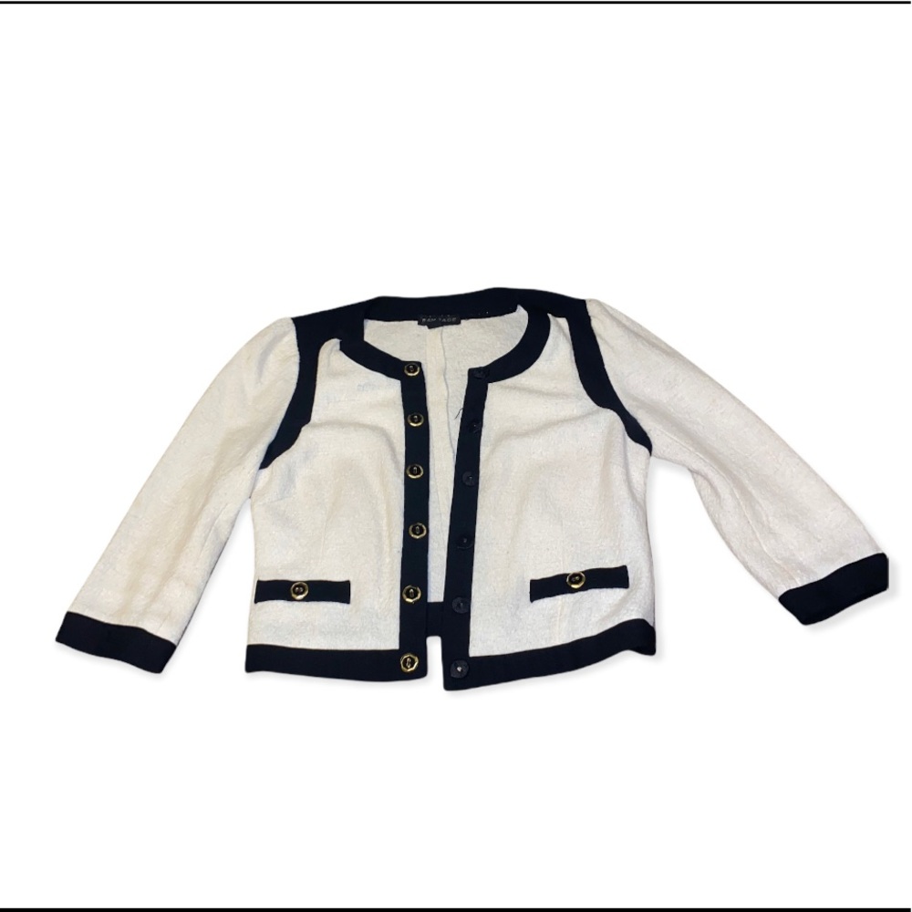 Cream and black jacket